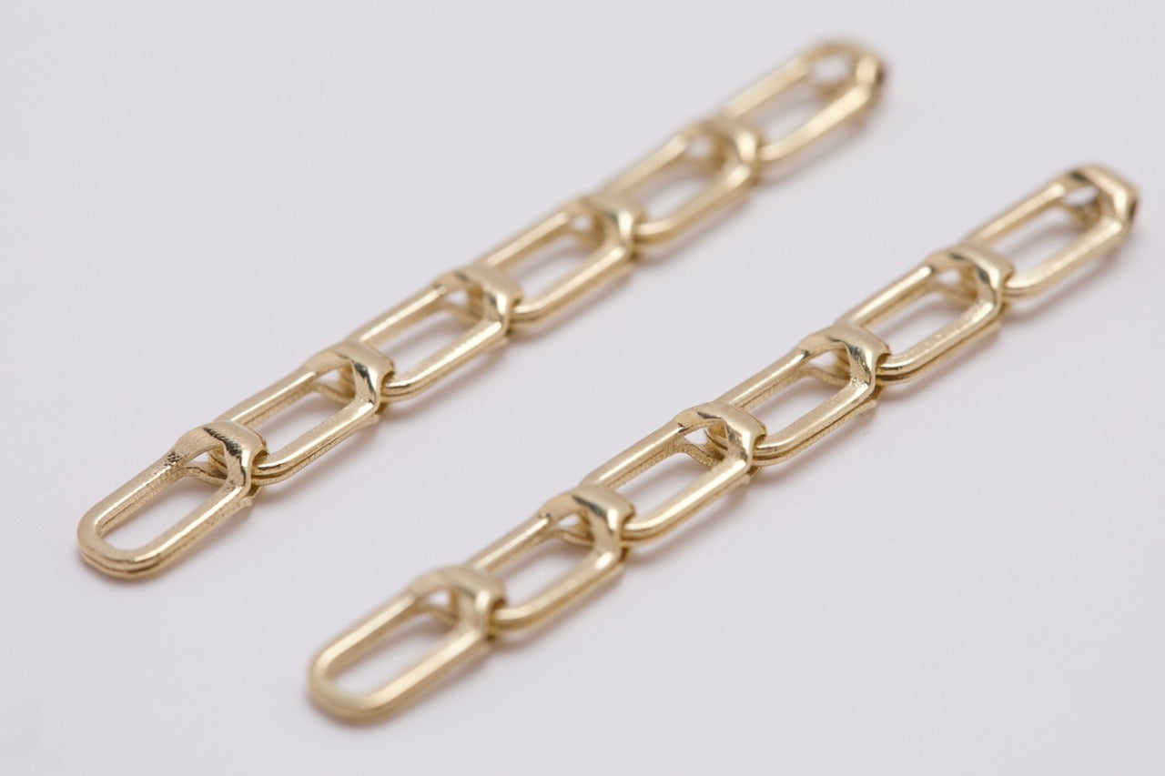 Infinitum gold chain earrings