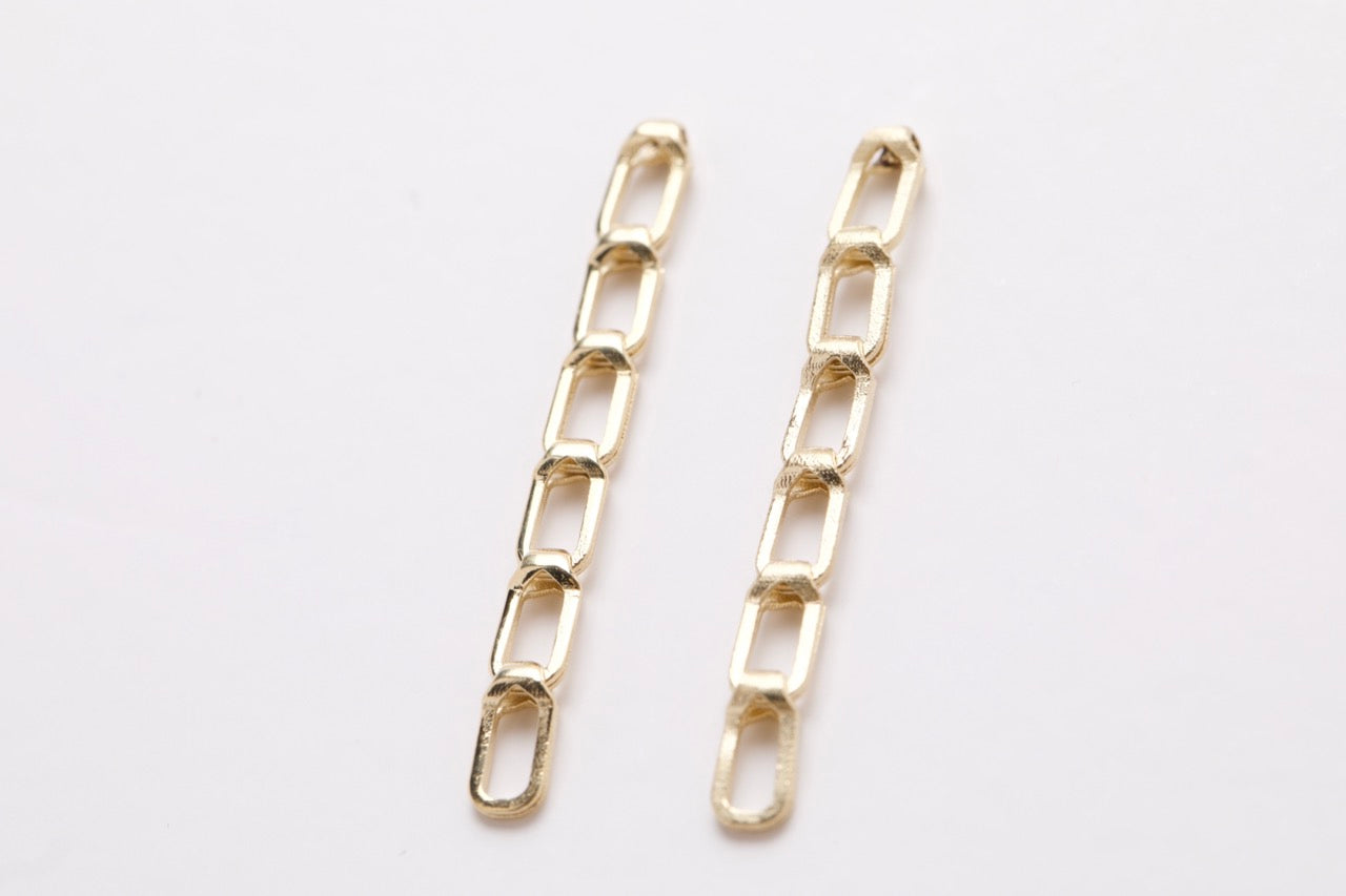 Infinitum gold chain earrings