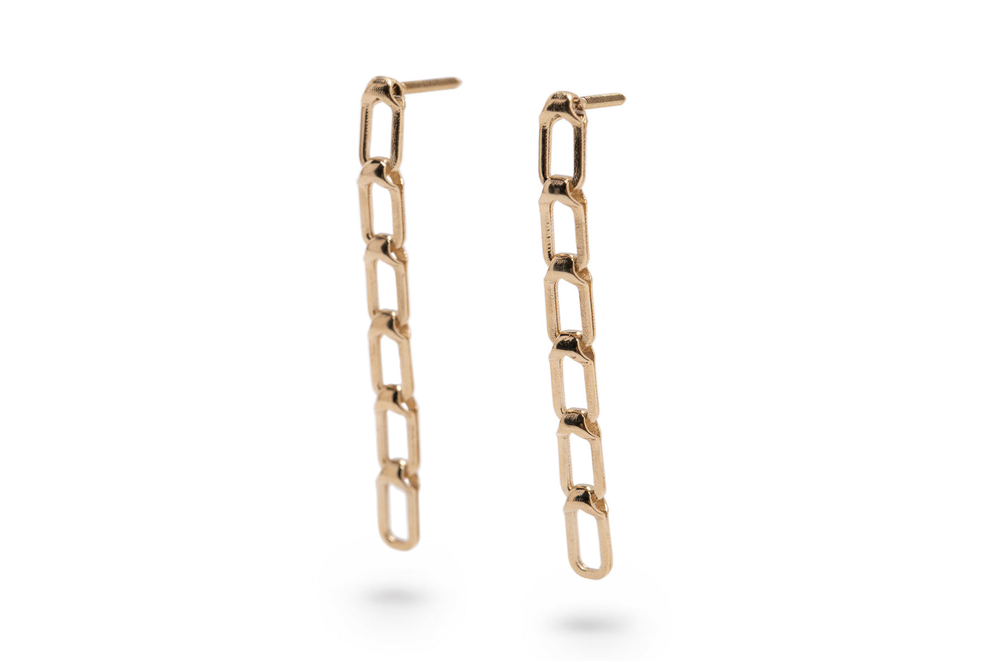 Infinitum gold chain earrings
