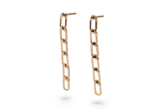 Infinitum gold chain earrings